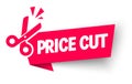 Vector Illustration Sale And Discounts Cut Prices Design For Banner With Scissors Royalty Free Stock Photo