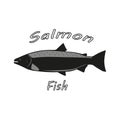 Vector illustration of a salmon fish