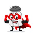 Vector illustration of salt shaker mascot or character