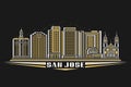 Vector illustration of San Jose Royalty Free Stock Photo