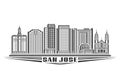 Vector illustration of San Jose Royalty Free Stock Photo