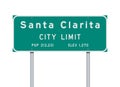 Santa Clarita City Limit road sign Royalty Free Stock Photo