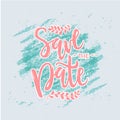 Vector illustration of save the date text