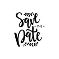 Vector illustration of save the date text
