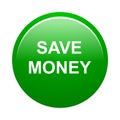 Save money button Royalty Free Stock Photo