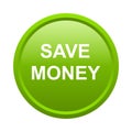 Save money button Royalty Free Stock Photo