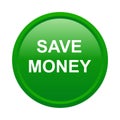 Save money button Royalty Free Stock Photo