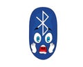 Scared illustration of bluetooth symbol