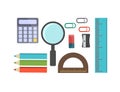 Vector illustration school supplies. Royalty Free Stock Photo