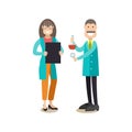 Science people concept vector illustration in flat style Royalty Free Stock Photo