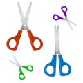 Vector illustration of scissors. Royalty Free Stock Photo
