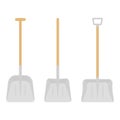 Snow shovels isolated