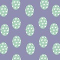 Vector illustration seamless background. Pattern of turquoise Easter eggs. Design of banner postcards packaging