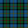 Vector illustration of seamless blue and green tartan background