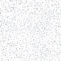 Vector illustration of seamless black dot pattern with different grunge effect rounded spots isolated on white Royalty Free Stock Photo