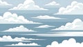 Cartoon Clouds Background Seamless Sky Vector Illustration Royalty Free Stock Photo