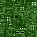 Vector illustration of seamless electronic board chip-set background
