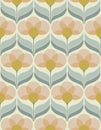 Sixties flower wallpaper