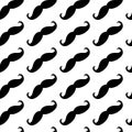 Vector Illustration. Seamless mustache pattern