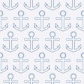 Vector illustration of a seamless pattern of anchors