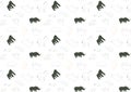 Vector illustration of seamless pattern of animals Royalty Free Stock Photo