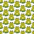 Vector illustration of seamless pattern in frog cartoon style EPS 10 Royalty Free Stock Photo