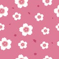 Pink sakura Seamless Pattern background