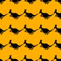 Vector illustration of a seamless repeating pattern of cheerful Royalty Free Stock Photo