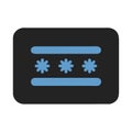 Vector Illustration Secure Password with Stars for Web Security and Privacy Design