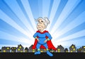 Senior super heroine with cape Royalty Free Stock Photo