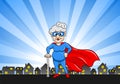 Senior super heroine with cape Royalty Free Stock Photo
