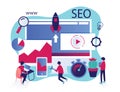 vector illustration seo search optimization tiny people