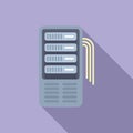 Flat design data center server rack illustration Royalty Free Stock Photo