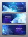 Vector illustration set of banners, brochures, business cards, cover. Royalty Free Stock Photo