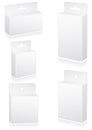 Vector illustration set of blank retail boxes with