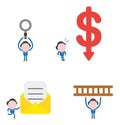 Vector illustration businessman character set Royalty Free Stock Photo