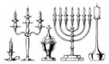 Vector illustration set of candlesticks.