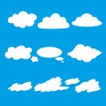 Vector illustration set of clouds collection Royalty Free Stock Photo