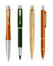 Vector illustration of set colorful pens Royalty Free Stock Photo