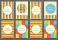 Vector illustration set of colorful retro invitations