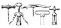 Vector illustration set of corkscrews