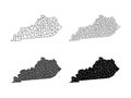 Set of Counties Maps of US State of Kentucky