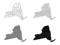 Set of Counties Maps of US State of New York