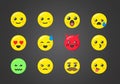 Vector Illustration Set Of Emoticons With Interesting Expressions Royalty Free Stock Photo