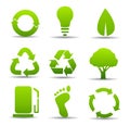 Vector set of environmental / recycling icons Royalty Free Stock Photo