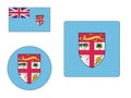 Set of Flags of Fiji