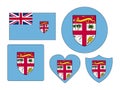 Set of Flags of Fiji