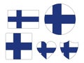Set of Flags of Finland