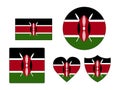 Set of Flags of Kenya