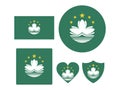 Set of Flags of Macau